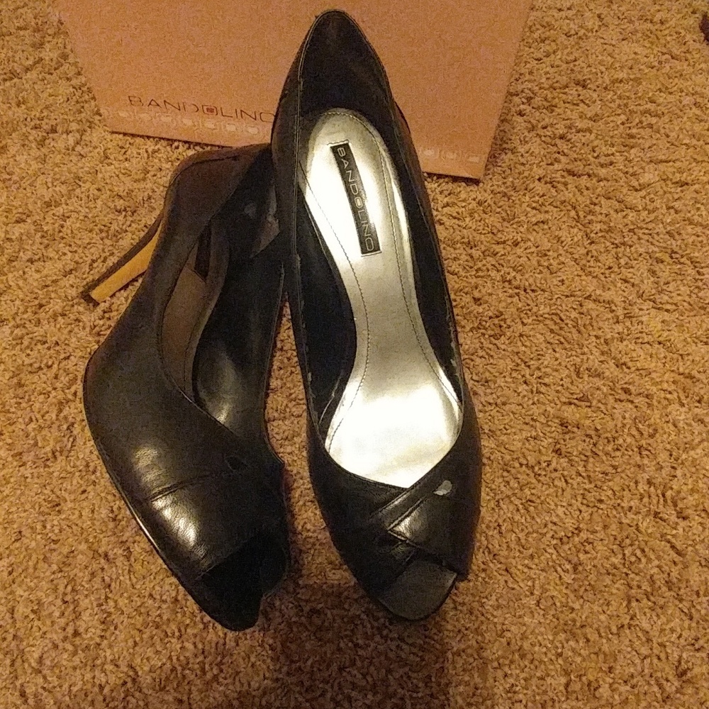 Black Leather Heels